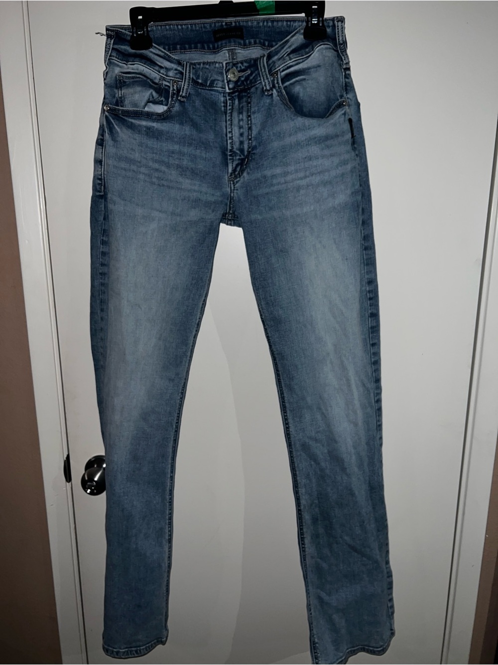 Men's Light Blue Denim Jeans silver